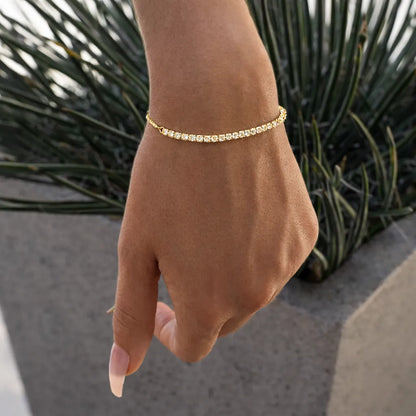 позлатена тенис гривна
