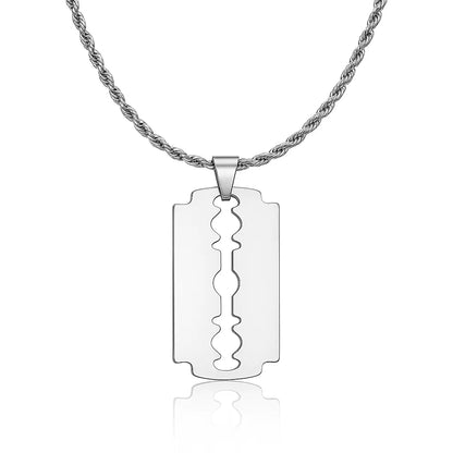 мъжки гердан във формата на бръснарско ножче