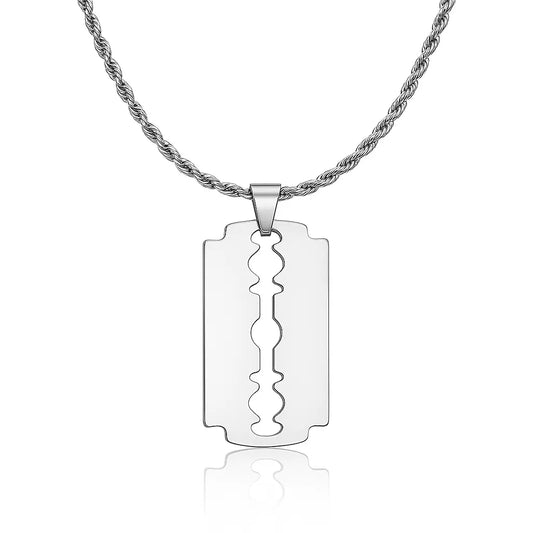 мъжки гердан във формата на бръснарско ножче