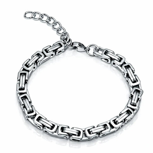 мъжка стилна стоманена гривна