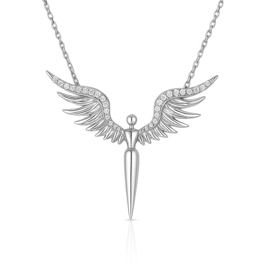 сребърно колие феникс