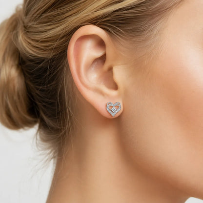 нежни дамски обеци сърца