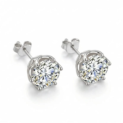 сребърни обеци с винтчета