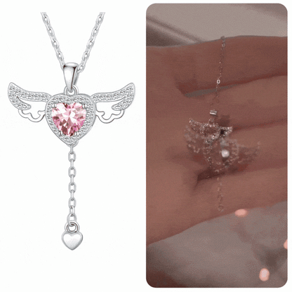 сребърно колие ангелски крила